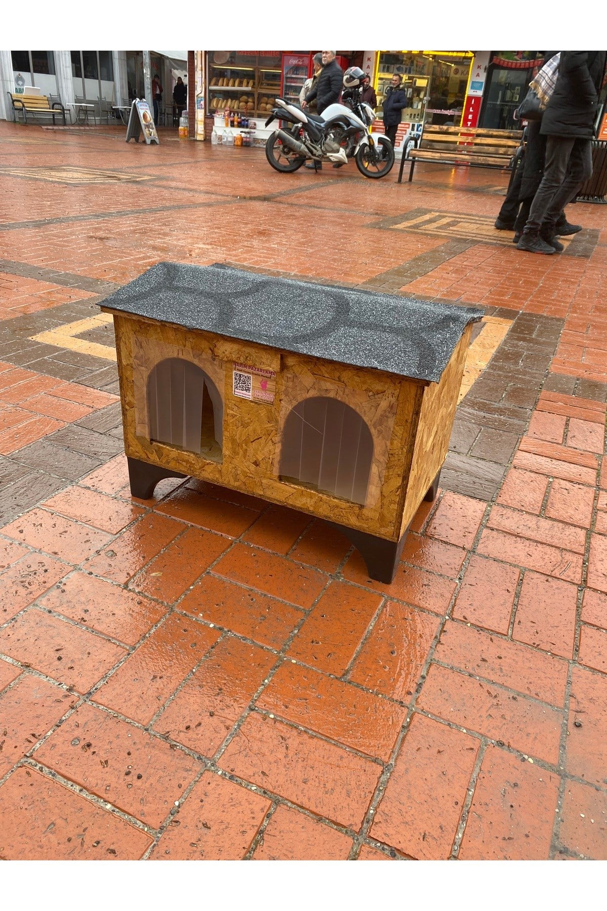 Narım 2 Kedilik Kedi Evi Su ve Soğuk Yalıtımlı İç ve Dış Mekan Kedi Barınağı
