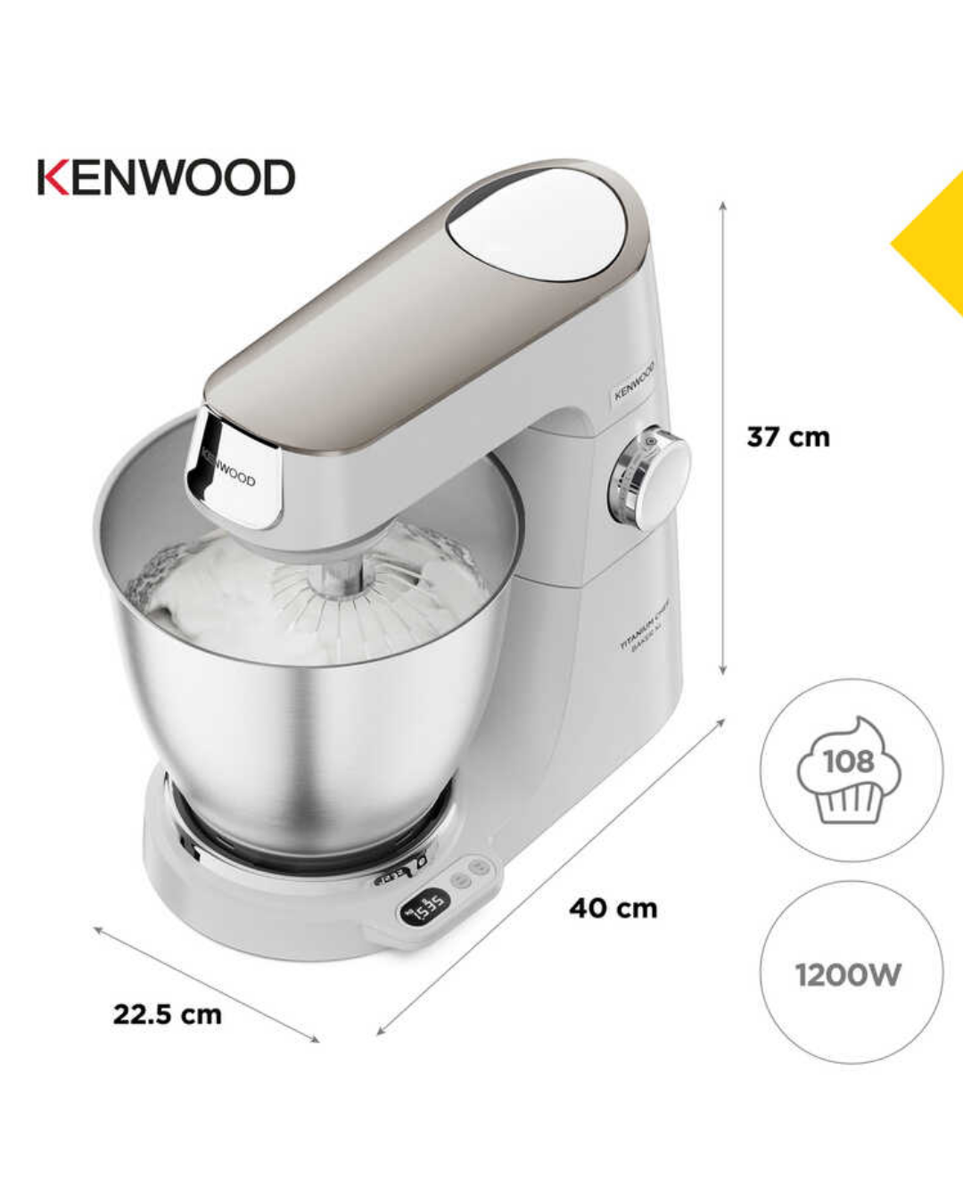 Kenwood KVL65.001WH Titanium Chef Baker XL 1200 W 7 lt Mutfak Şefi