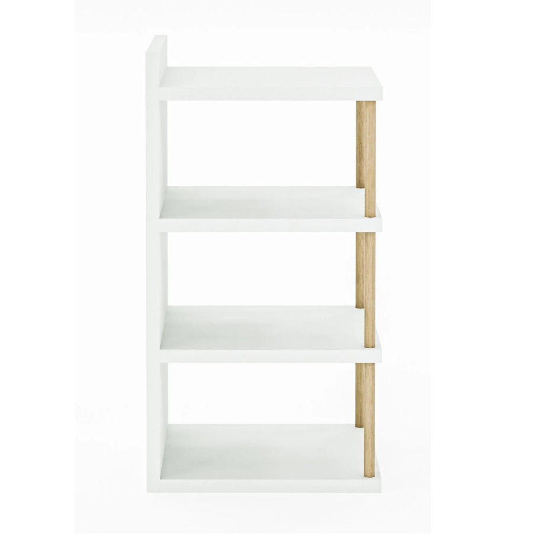 interGO Çok Amaçlı 4 Raflı Ayakkabılık, Banyo, Mutfak Düzenleyici Organizer Beyaz