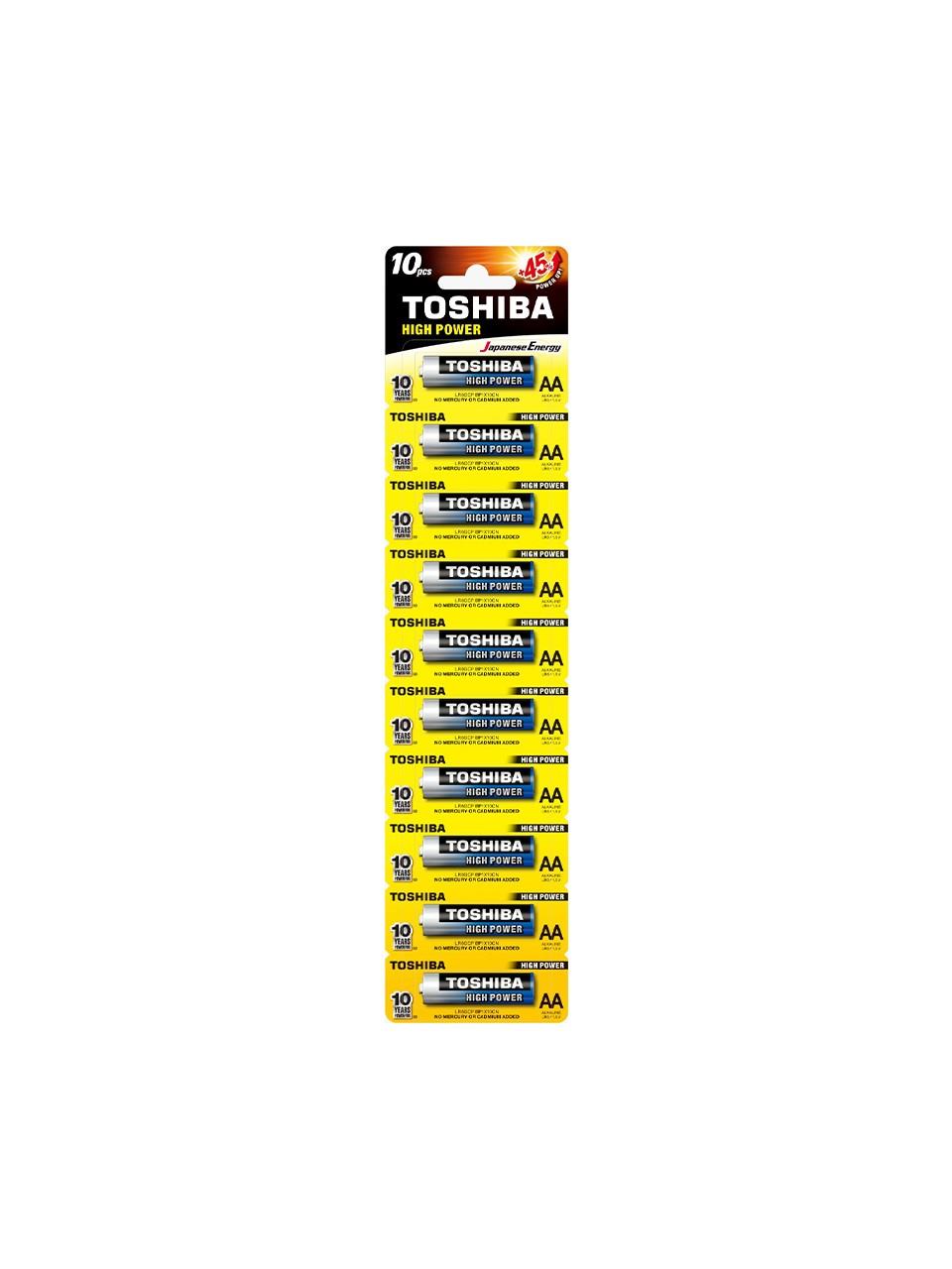 Toshiba AAA  Alkalin Kalem Pil 10LU Paket (Tekli Yirtmali)