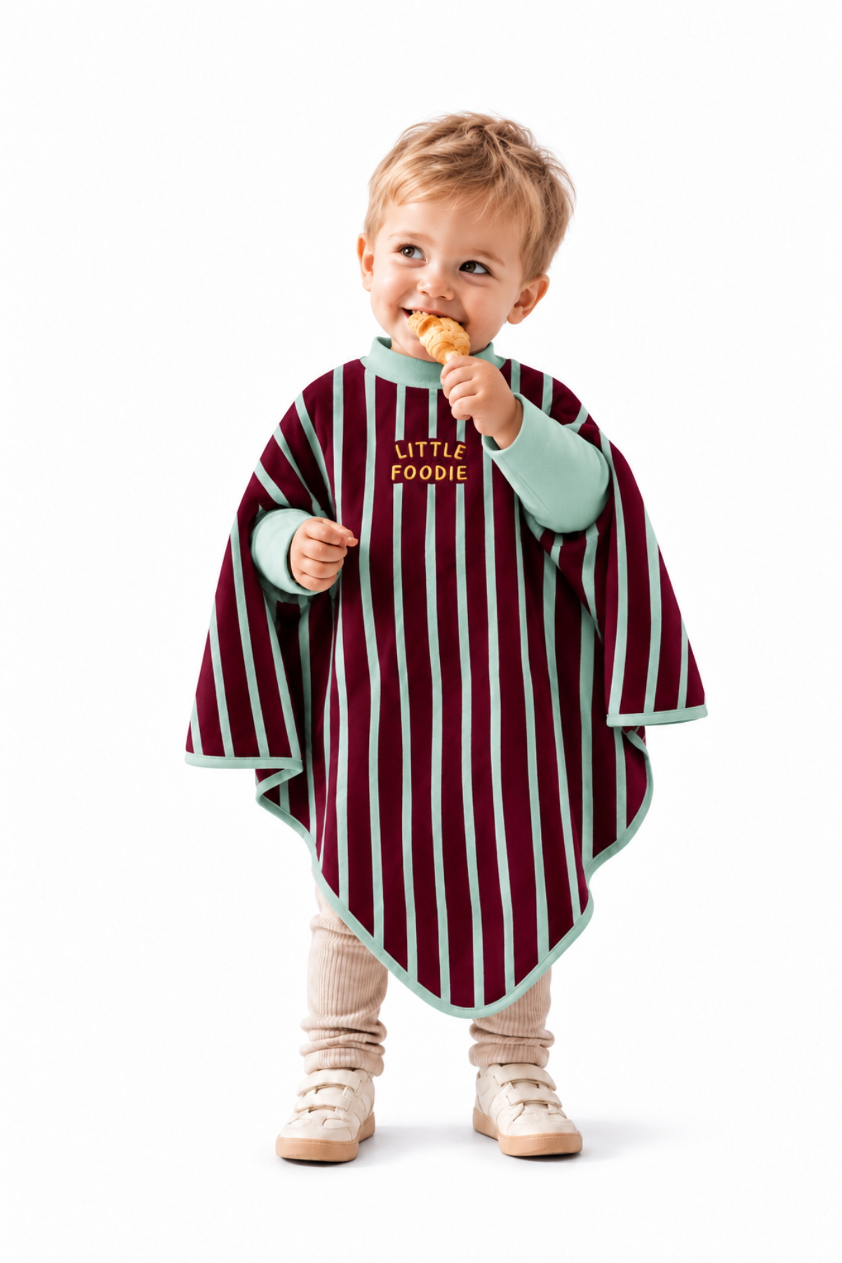 Reyo 6 Ay-6 Yaş Uzun Kollu Bebek Mama Önlüğü, Çocuk Aktivite Önlüğü, Pamuklu, Sıvı Geçirmez İç Katmanlı Havlu Bebek Beslenme Önlüğü - Little Foodie
