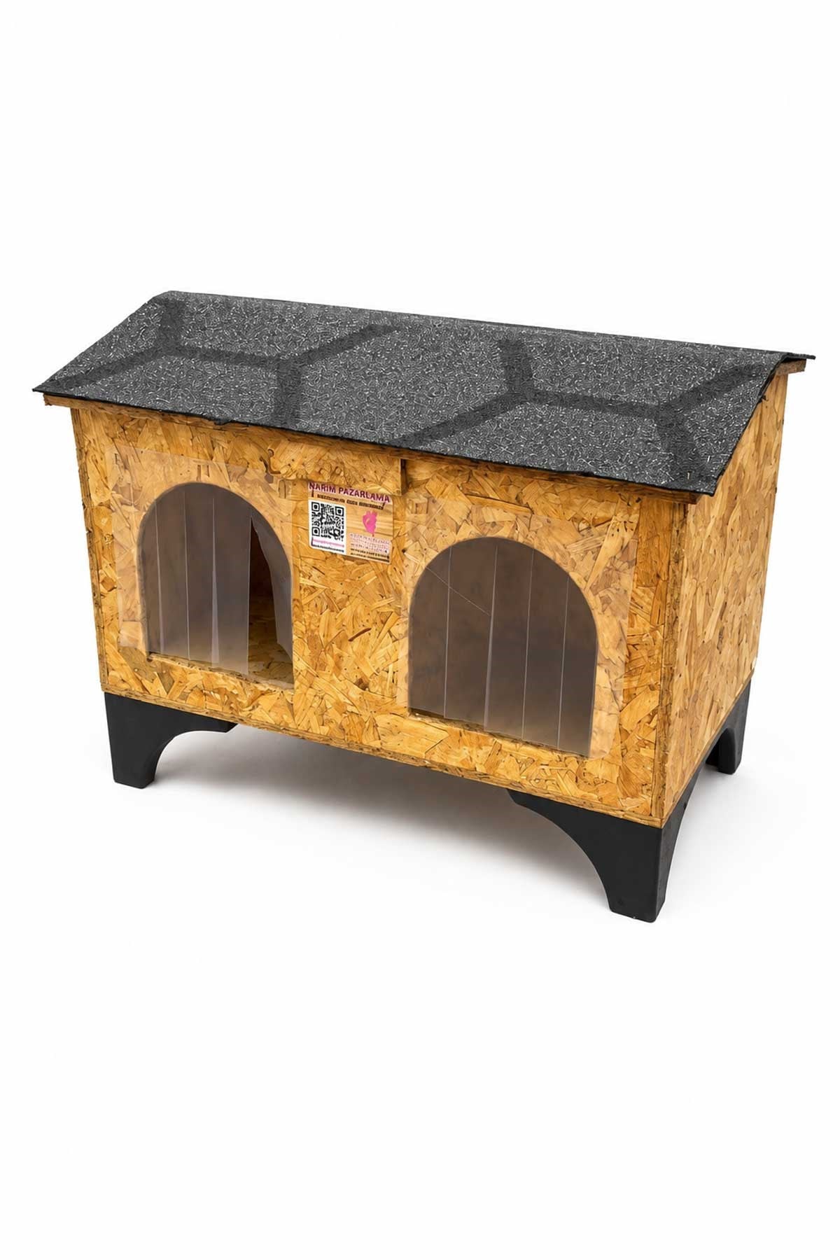 Narım 2 Kedilik Kedi Evi Su ve Soğuk Yalıtımlı İç ve Dış Mekan Kedi Barınağı