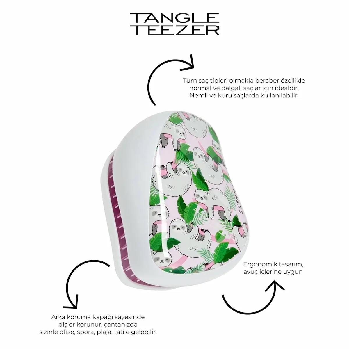 Tangle Teezer Compact Styler Sloth Print Saç Fırçası