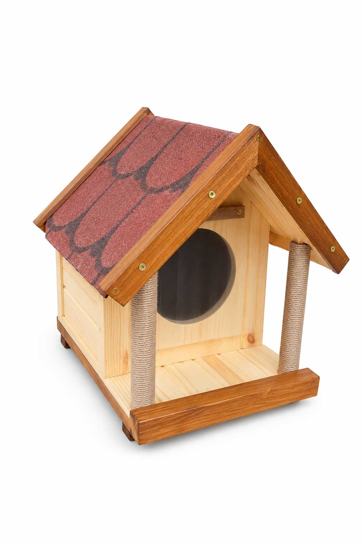 Narım Kedi Yuvası Tırmalamalı Kedi Evi Özel Üretim 60x52x35 cm Monteli Teslimat