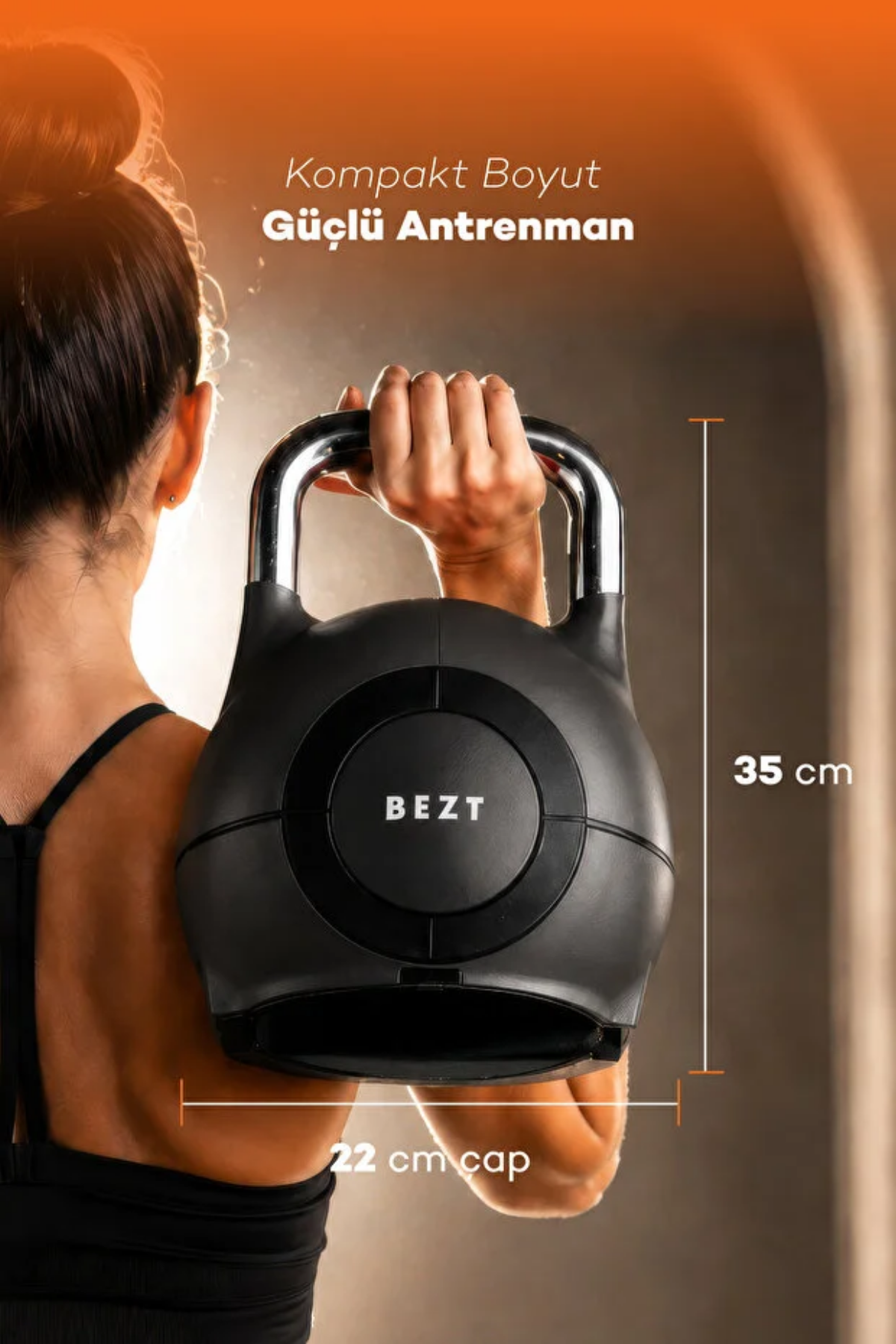 Bezt Pro Ayarlanabilir Kettlebell 20 Kg Siyah - Çok Fonksiyonlu Ağırlık Ayarlı Döküm Kettlebell