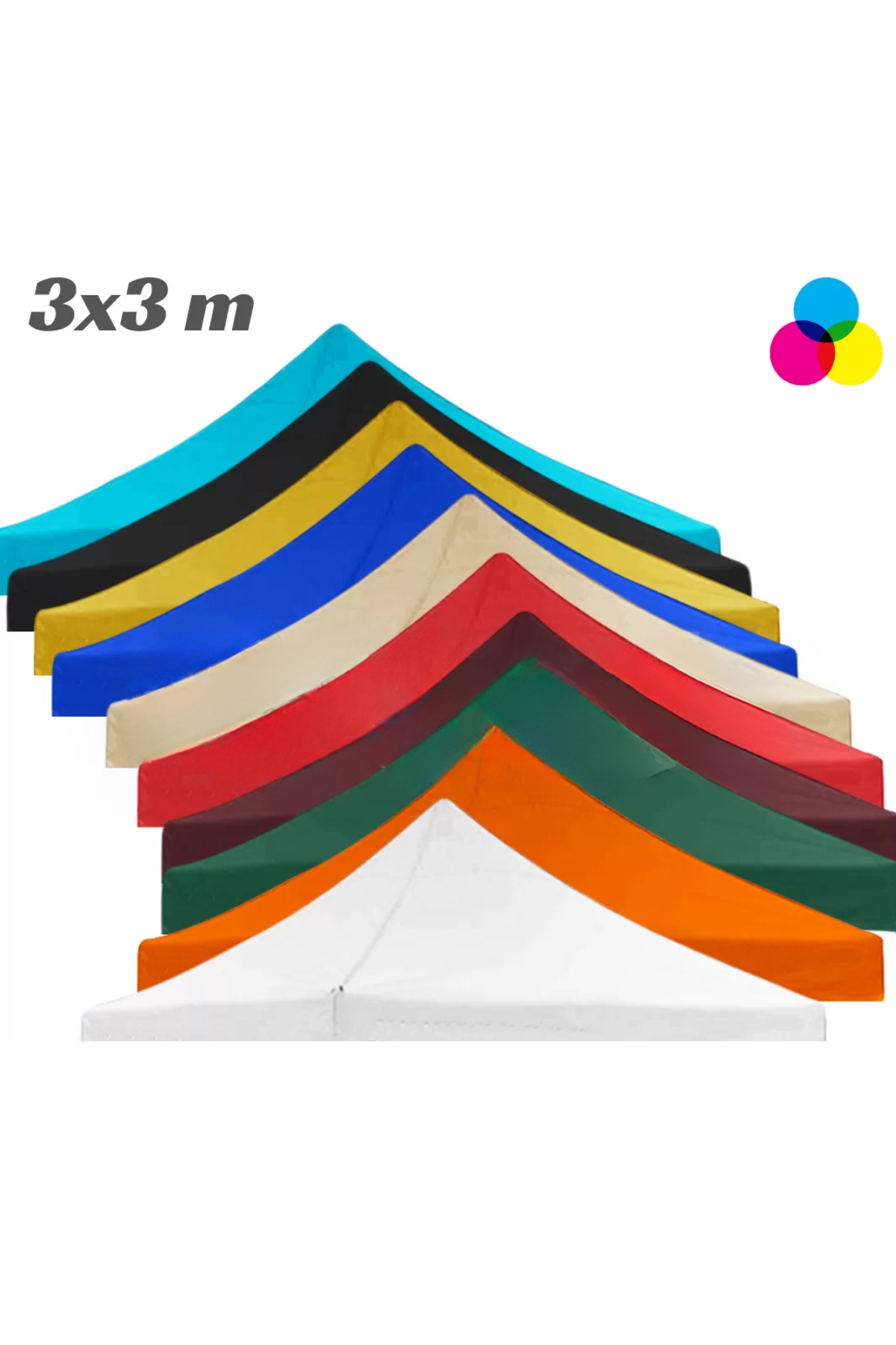 Reyo 3×3 Bagaj Boy Premium Beyaz Katlanır Çardak (115cm) 