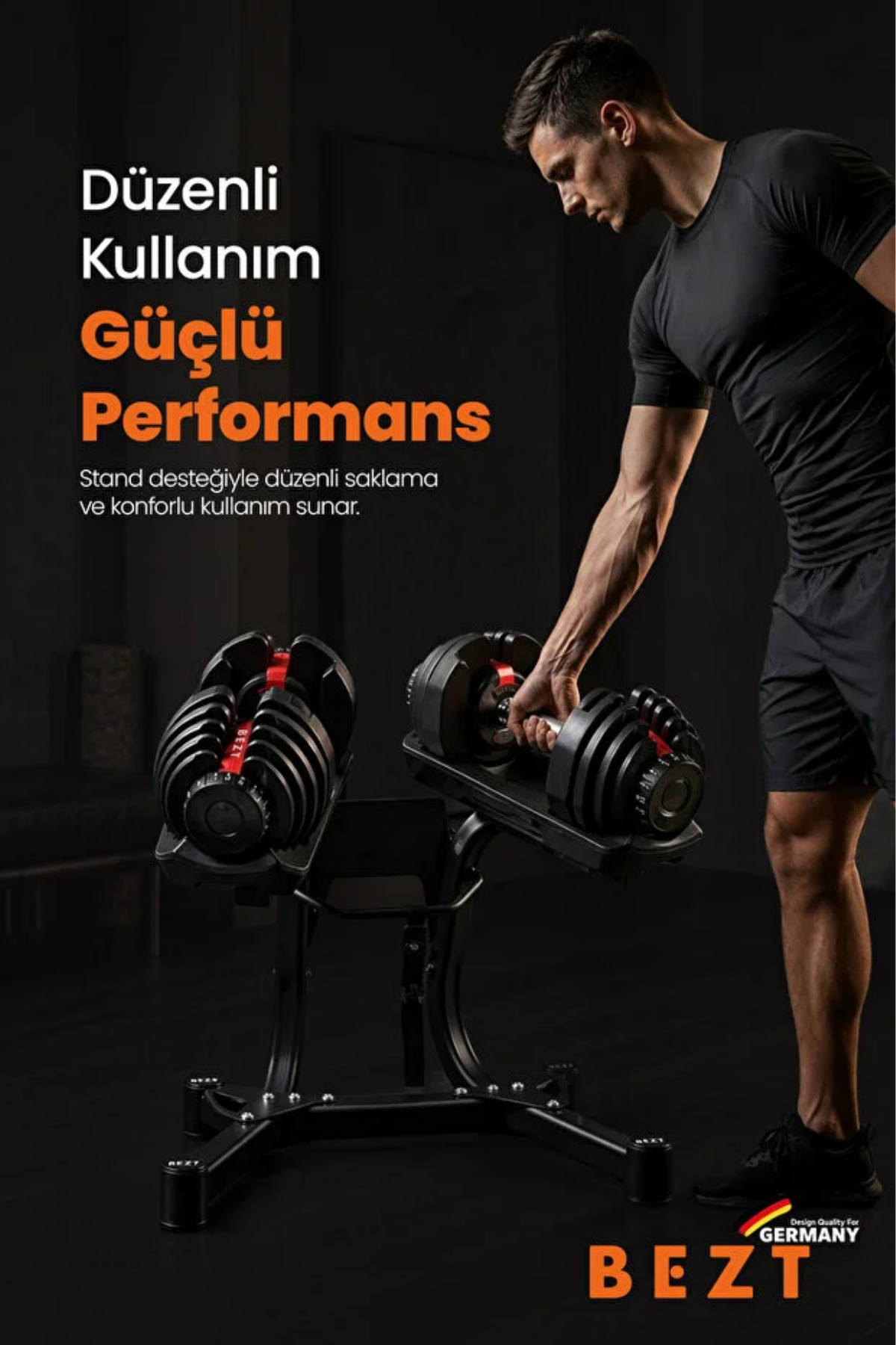 Bezt Pro Sports 40kg Ayarlanabilir Dambıl & Ağırlık Seti Kırmızı