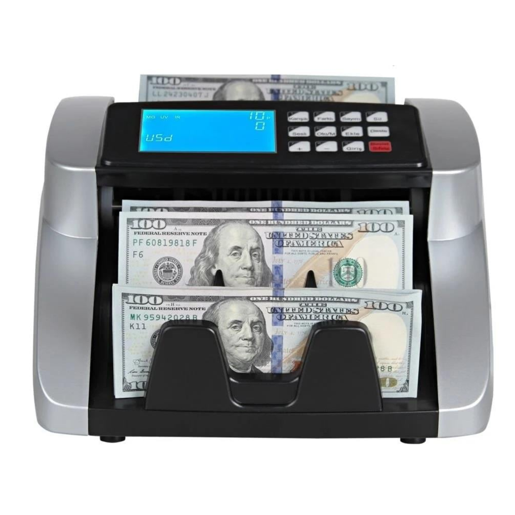 Baove GB7100B Karışık Para Sayma Makinesi ve Sahte Yakalama –TL-Euro-Usd - Türkçe Sesli Uyarı