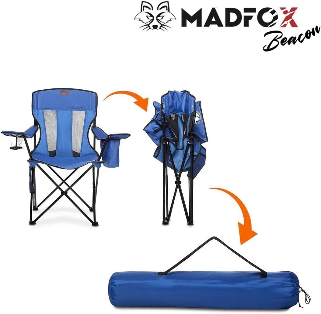 Madfox Beacon Katlanır Kamp Sandalyesi Mavi