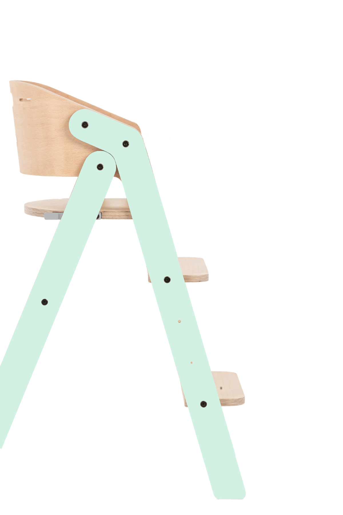 Mamatoyz My Chair Only Chair Naturel Ahşap Portatif Mama Sandalyesi Mint
