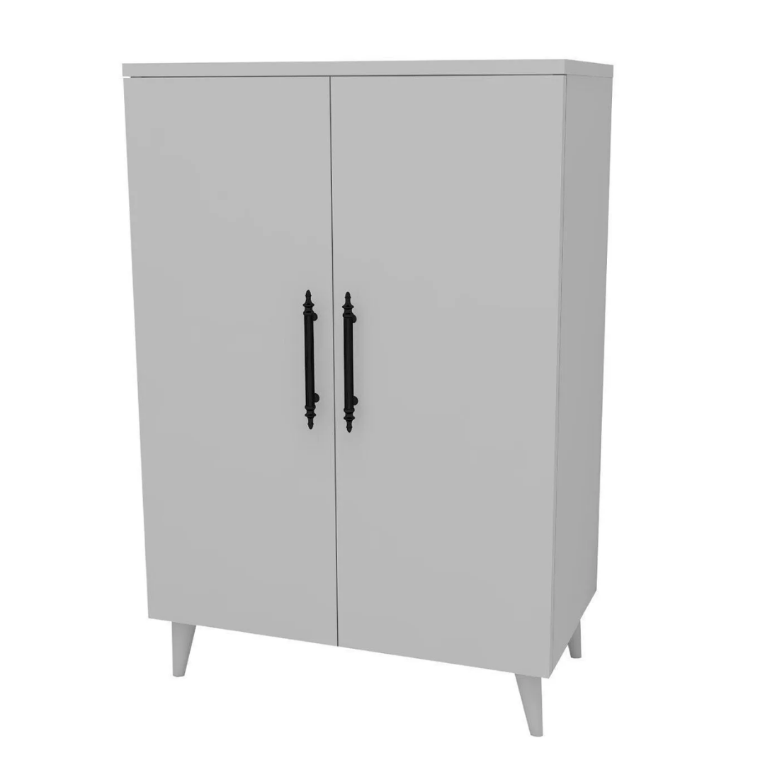 Enda Home 3 Raflı 2 Kapaklı Çok Amaçlı Dolap Beyaz