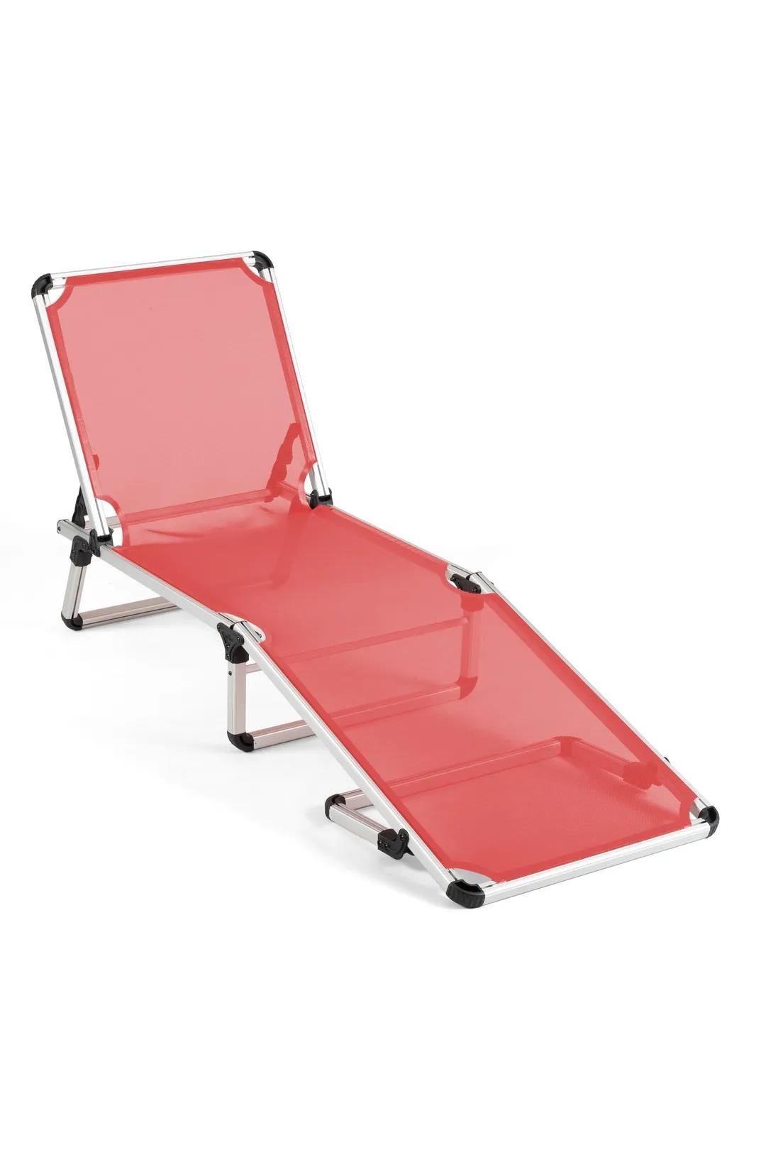 Reyo Katlanır ve Taşınır Şezlong Kırmızı
