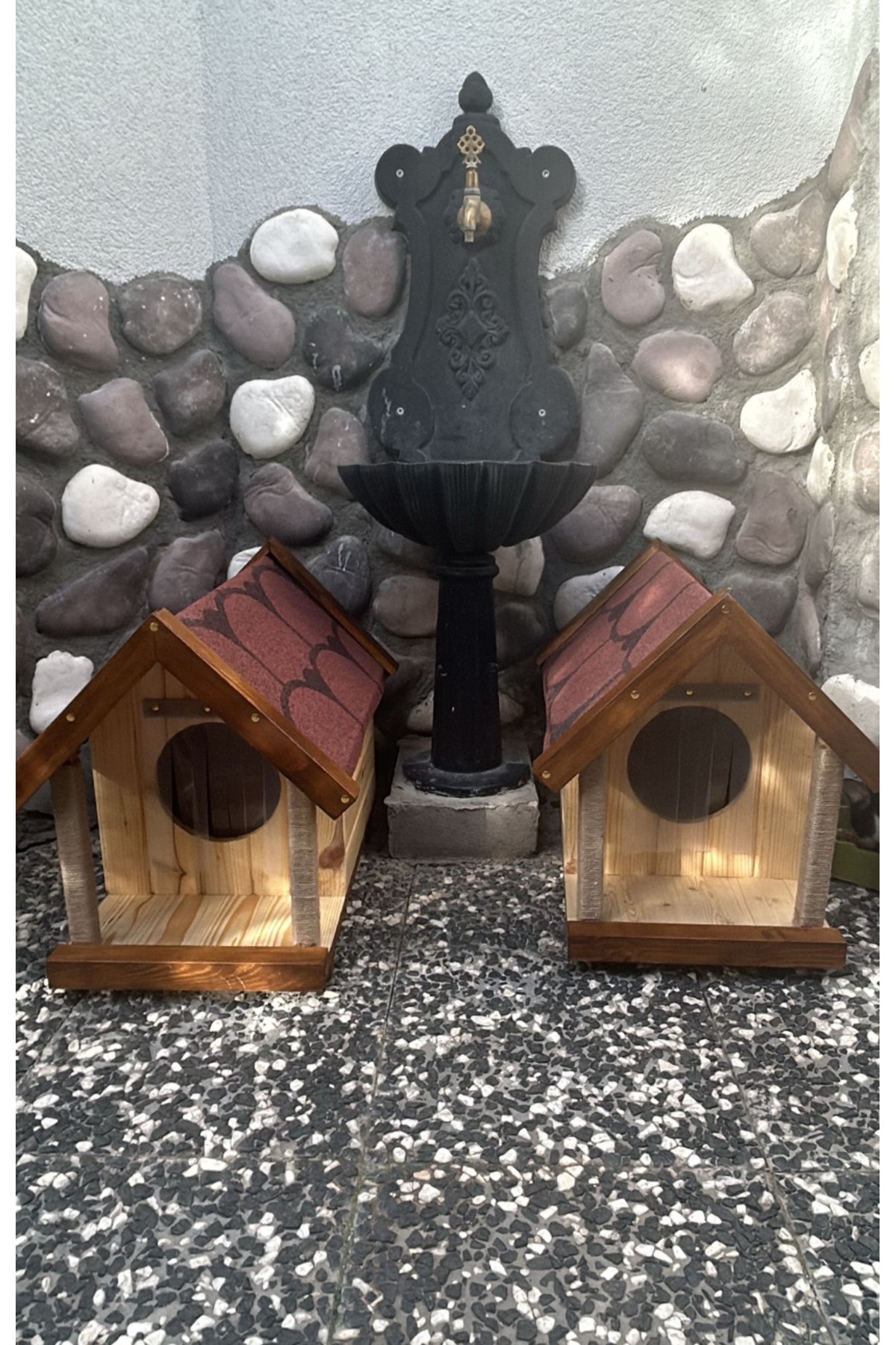 Narım Kedi Yuvası Tırmalamalı Kedi Evi Özel Üretim 60x52x35 cm Monteli Teslimat