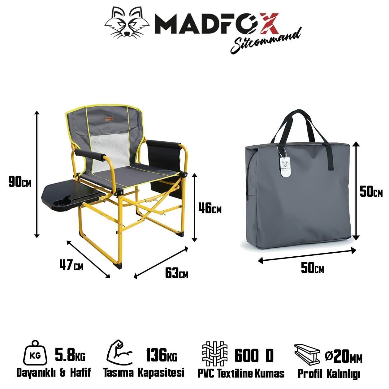 Madfox SitCommand G92 Katlanır Kamp Koltuğu