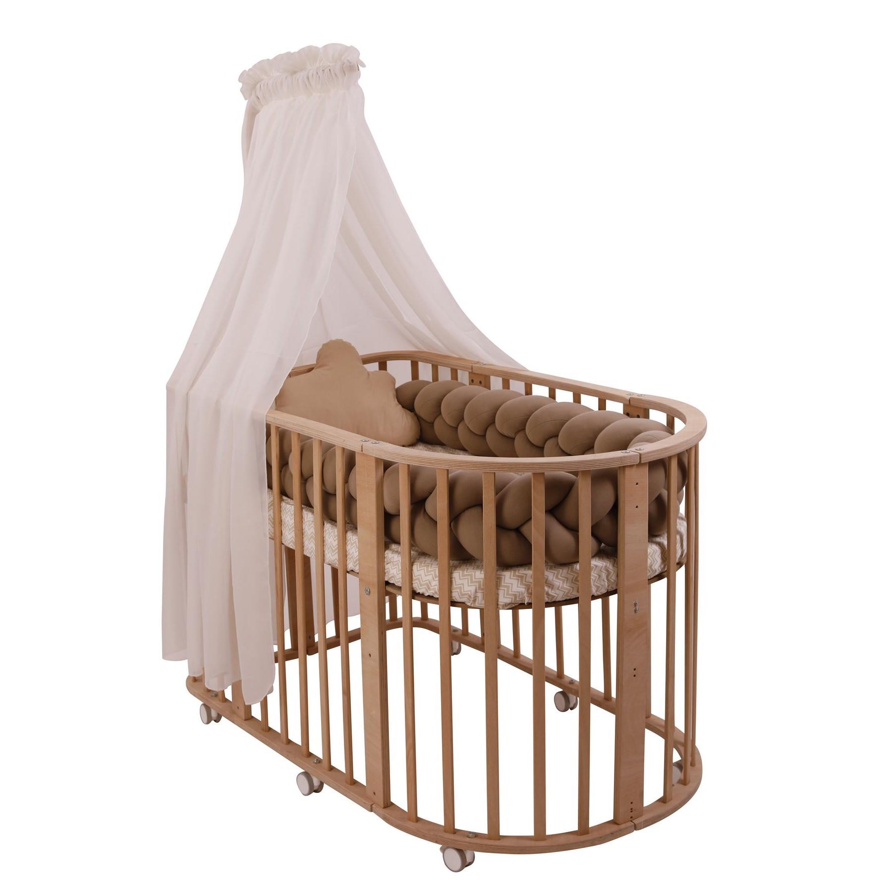 Reyo Oval Anne Yanı Beşik-Kahverengi