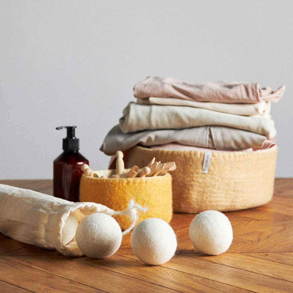 Reyo Yün Çamaşır Kurutma Makinası Topu 3 Adet XL %100 Organik