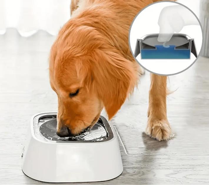 Puffy Paw Yeni Nesil Kedi & Köpekler için Sıçramaya Karşı Korunan Su Kabı Siyah