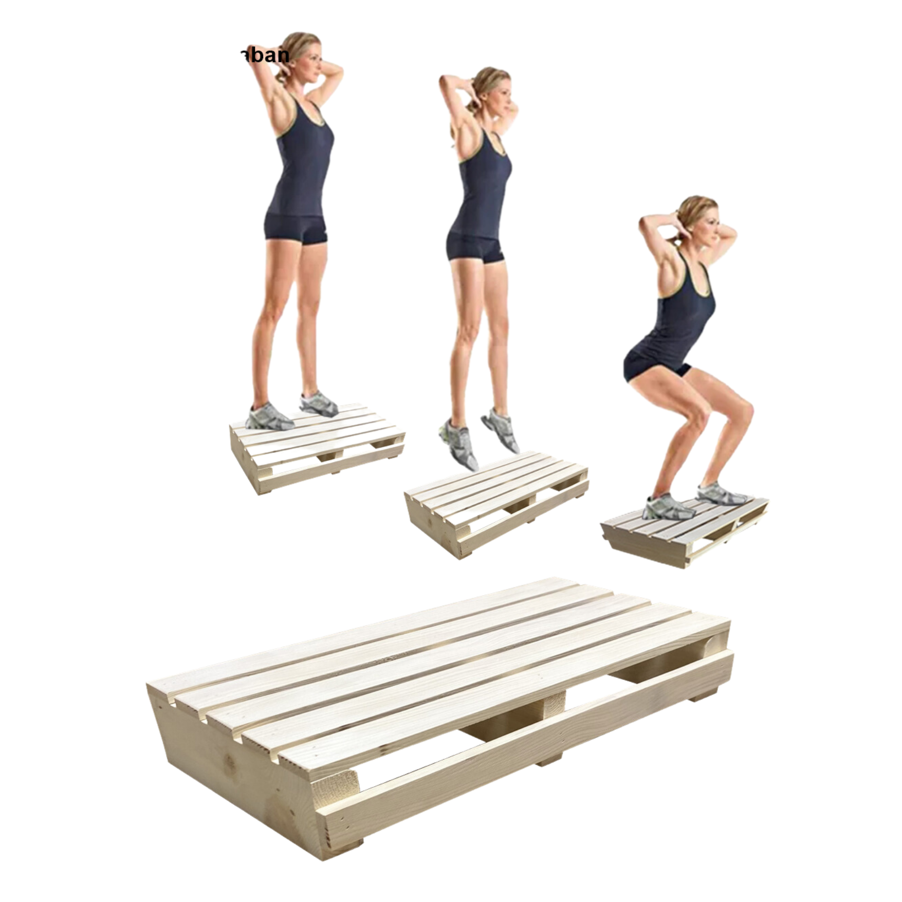 Reyo Dizayn Doğal Ahşap Ev Içi Kullanıma Uygun Kaymaz Tabanlı Step Tahtası 10x25x50 cm