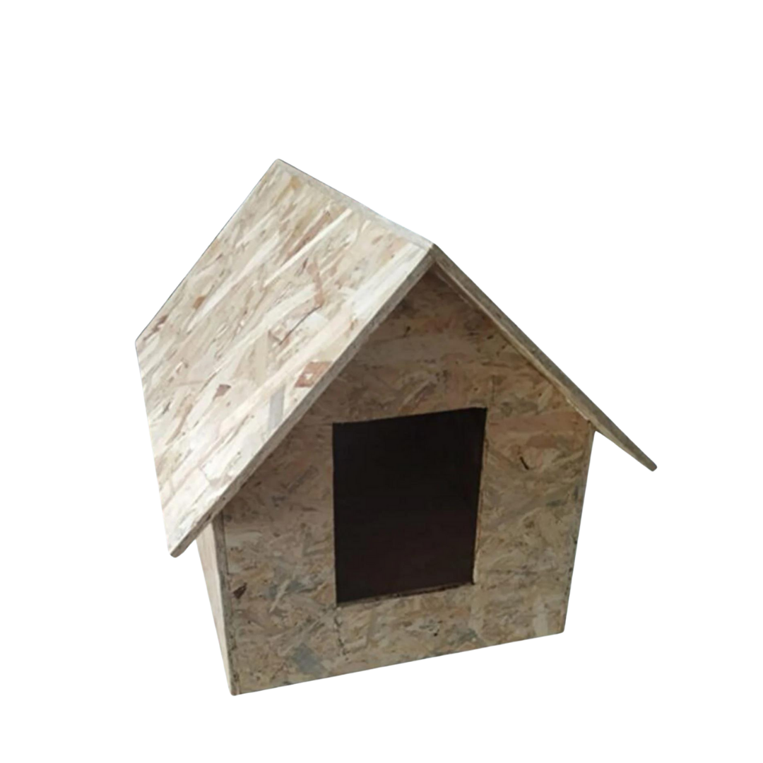Melada Kedi Evi Dış Ortam Uygun Ahşap Kedi Evi OSB 50x50x35 cm