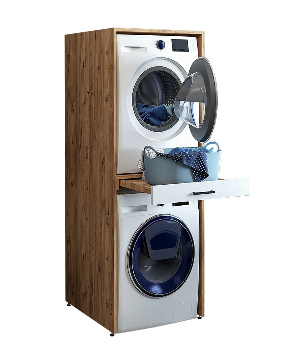 Roomart Çamaşır ve Kurutma Makinesi Dolabı Atlantik Çam - Beyaz