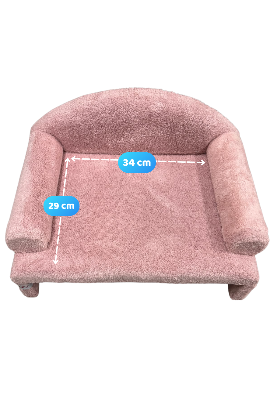 Reyo Pet Peluş Kedi Koltuğu, Kedi Kanepesi, Kedi Yatağı, Evcil Hayvan Dinlenme Koltuğu, Rahat Kedi Sofa Yatağı, 45x33x25 cm Pembe