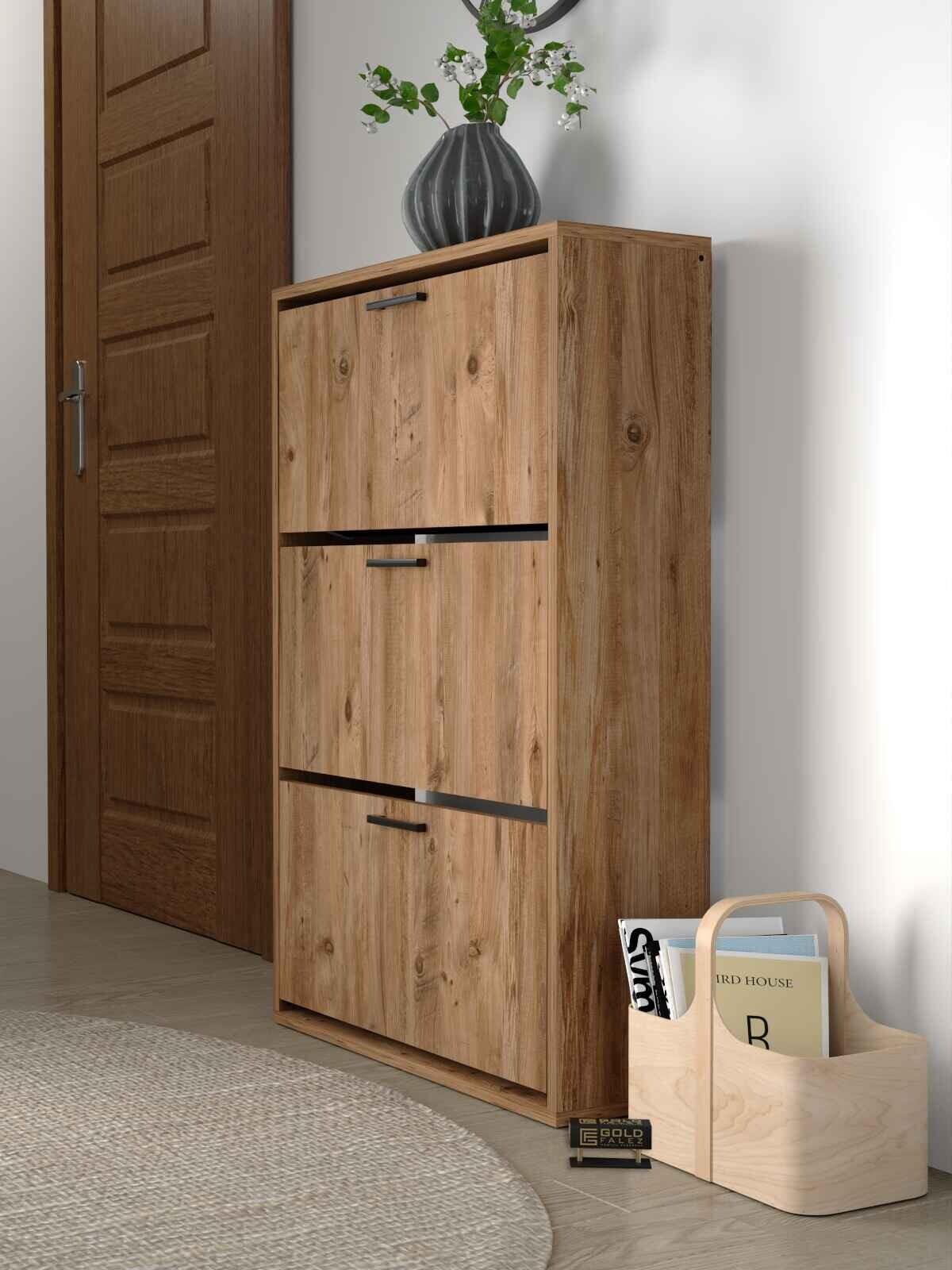 Reyo Falez Düşer Kapak Ayakkabılık 3 Bölmeli Ayakkabılık