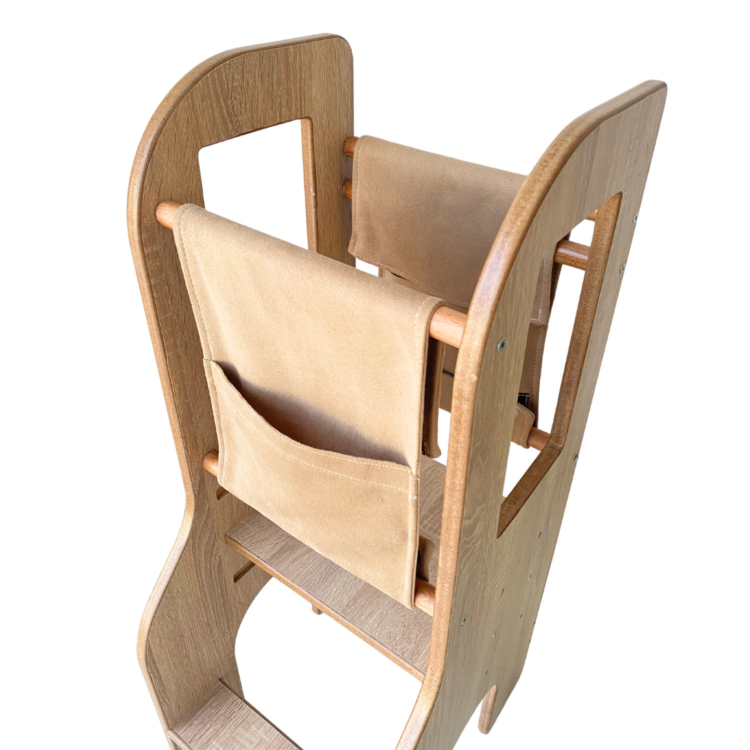 Reyo Öğrenme Kulesi, Montessori Tower, Aktivite Basamağı Yükseklik Ayarlı Naturel MDF