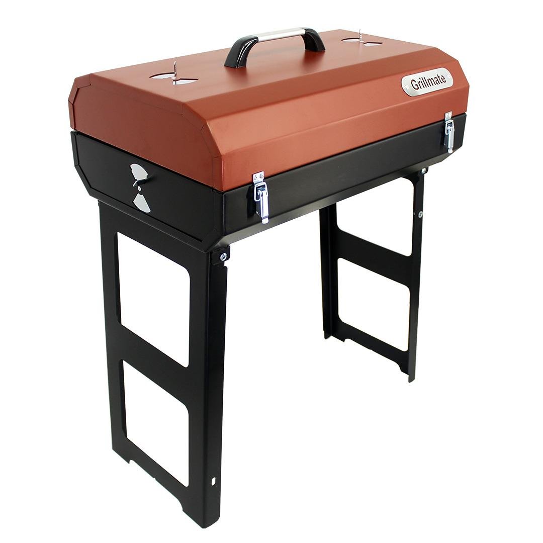 Grillmate Cookout Katlanır Ayak Kilitli Barbekü Mangal-Kırmızı