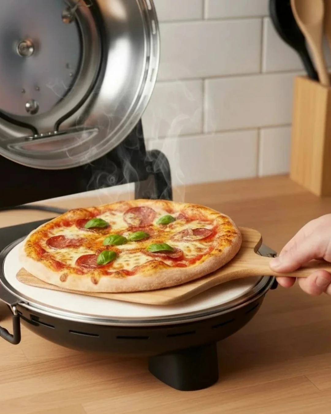 Dr.Maya Pro+ Çok Amaçlı Elektrikli Taş Fırın Tandır ve Ekmek Yapma Makinesi Siyah- Pizza Lahmacun Ekmek