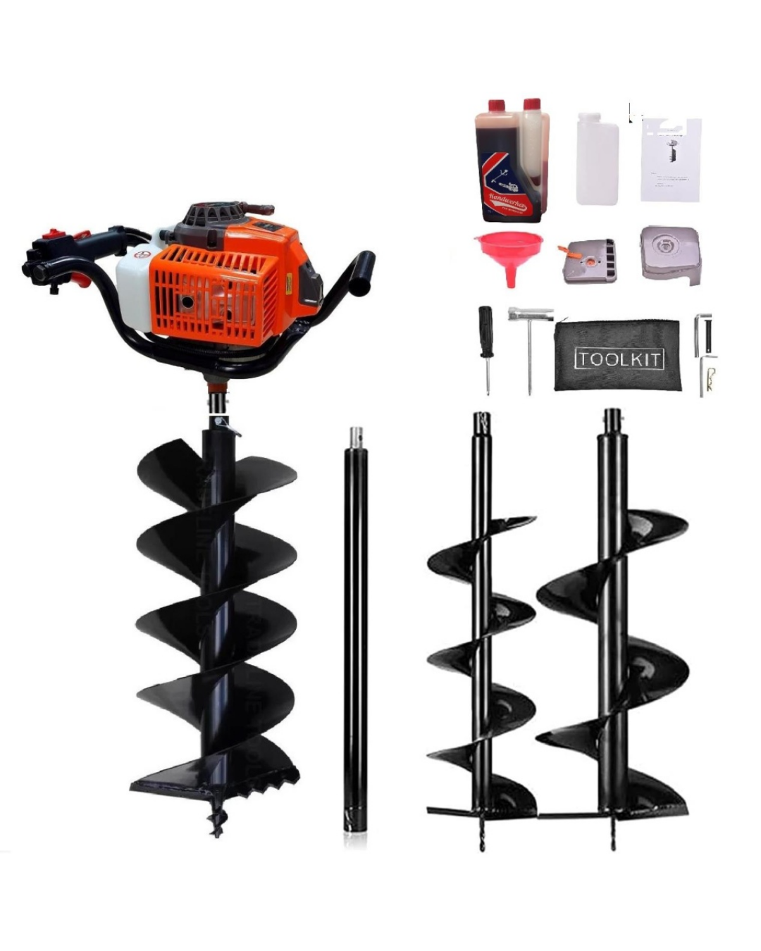 Gardenpro GP630 Çift Helezonlu Toprak Burgu Makinası Seti 3.1 Hp