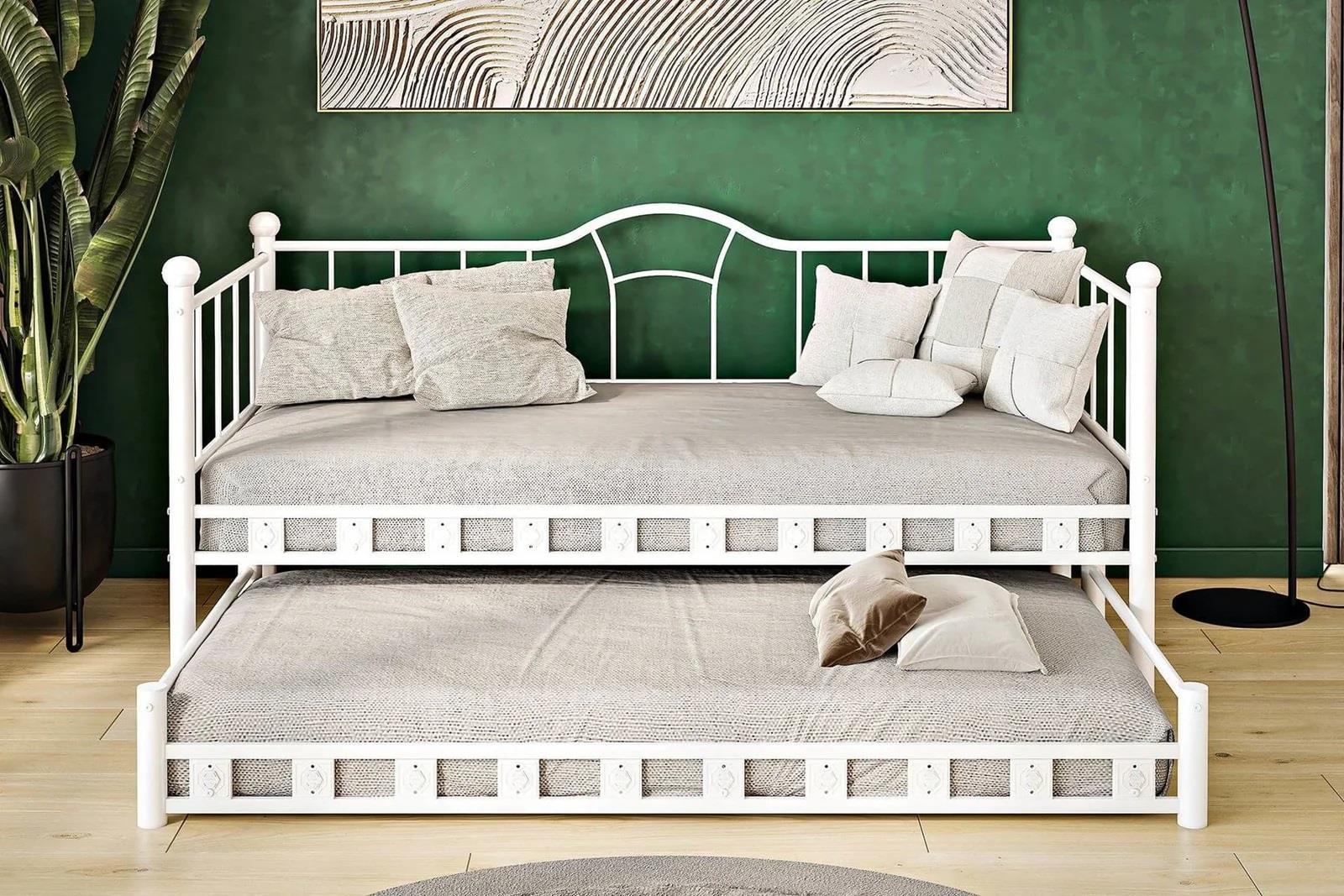 Argimo Kamelya Yavrulu Daybed Sedir Karyola Beyaz 90X190