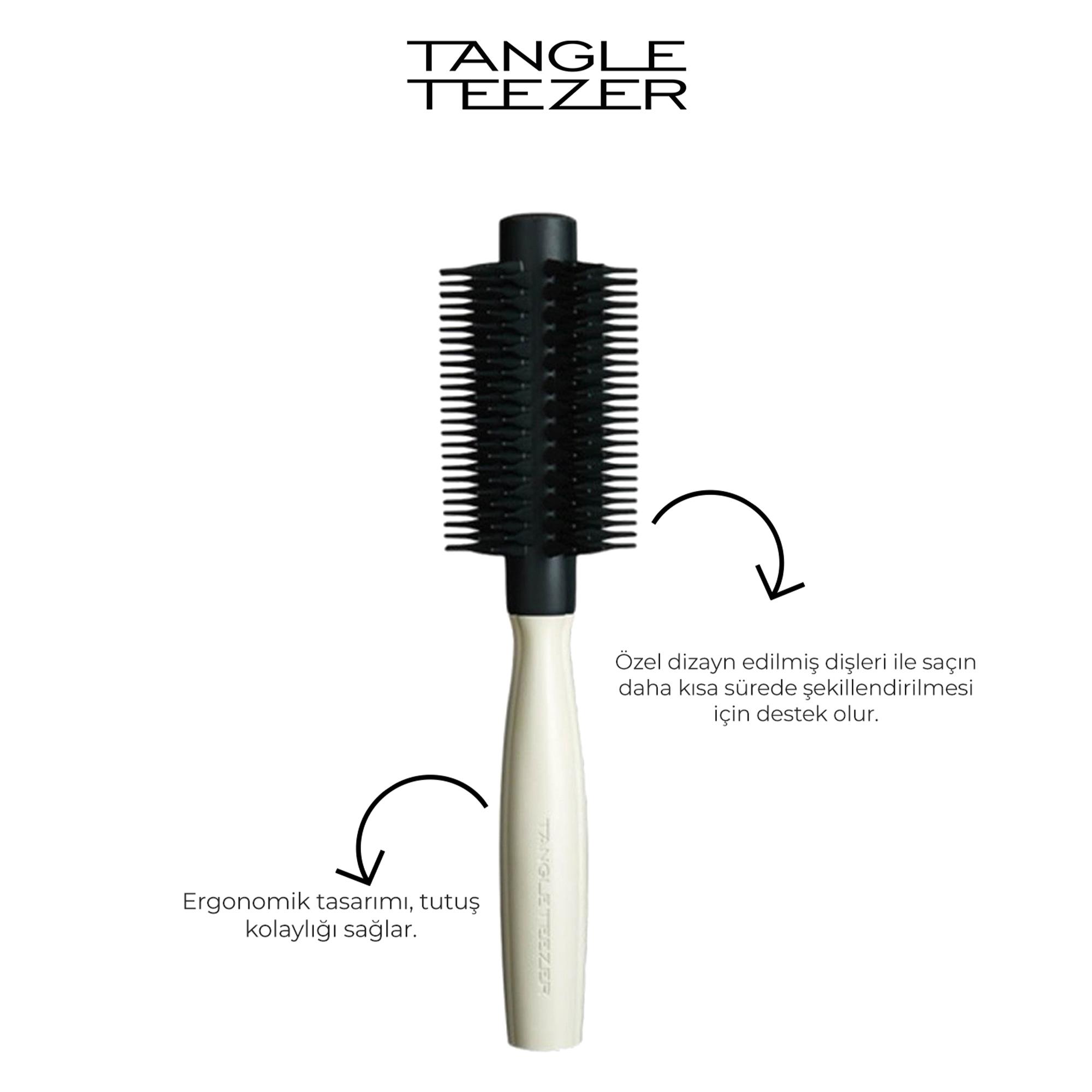 Tangle Teezer Round Tool Small Black White Saç ve Fön Fırçası