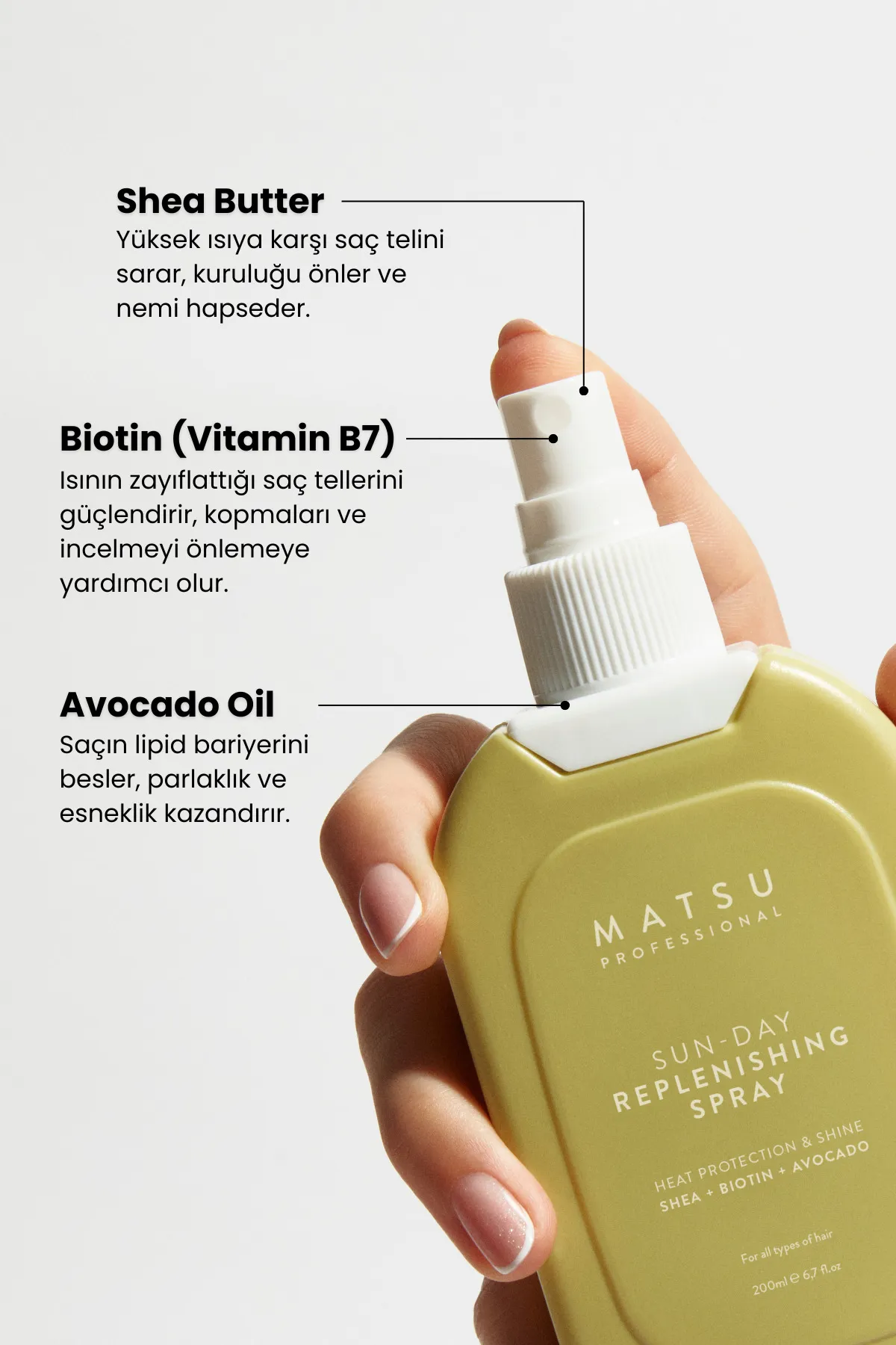 Matsu Sun Day Isıya Karşı Koruyucu Replenishing Saç Bakım Spreyi 200 Ml