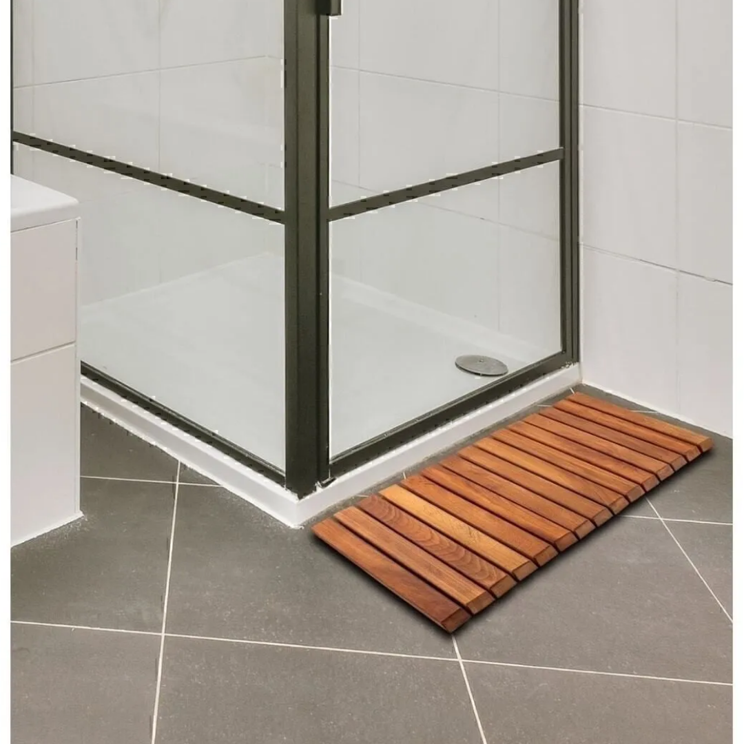 Reyo Ahşap Banyo Paspası, Bahçe Balkon Paspası 30x50cm  