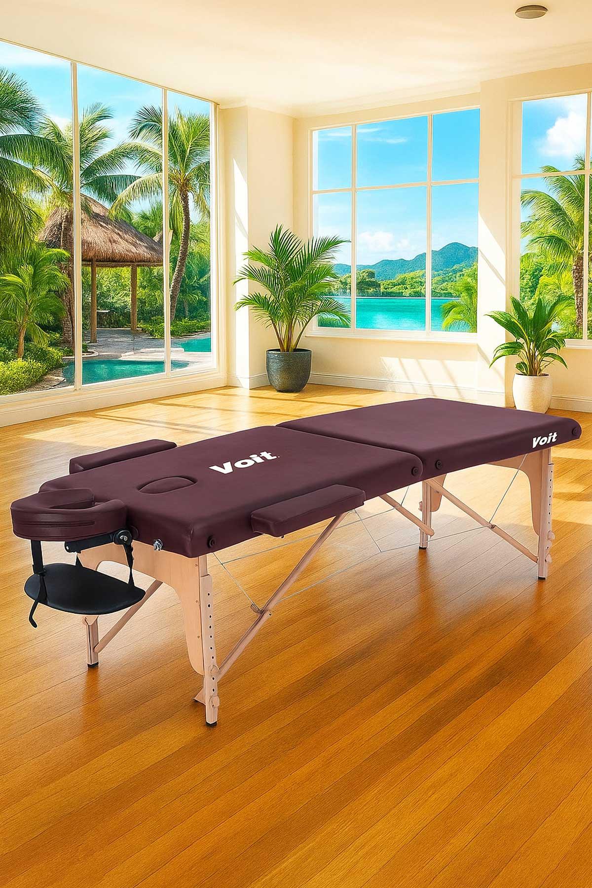 Voit 55003 Katlanabilir Masaj Masası - Bordo