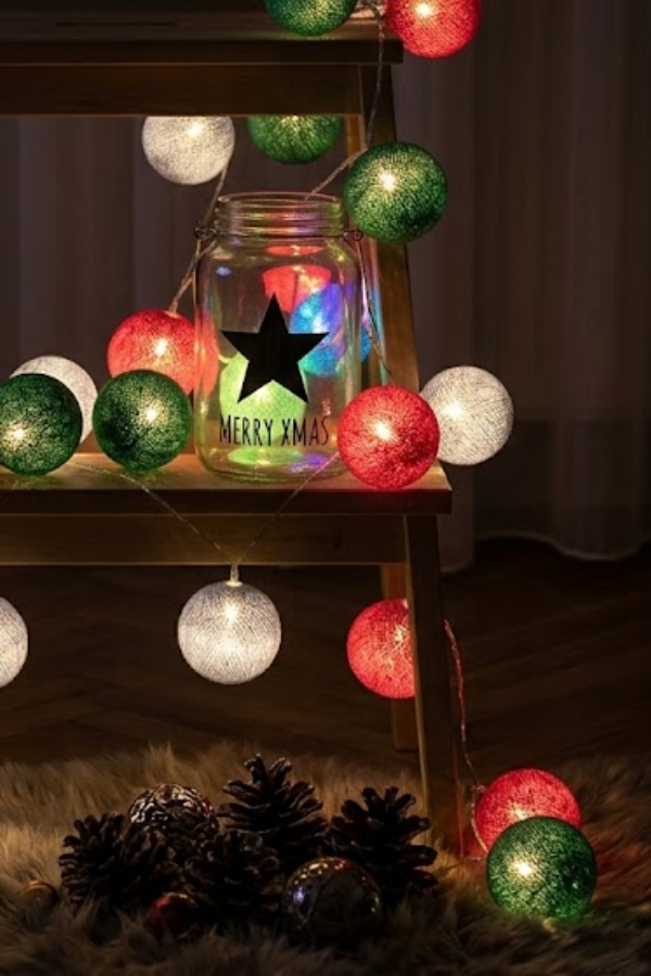 Boule De Petite Merry Christmas Işıklı Top Aydınlatma