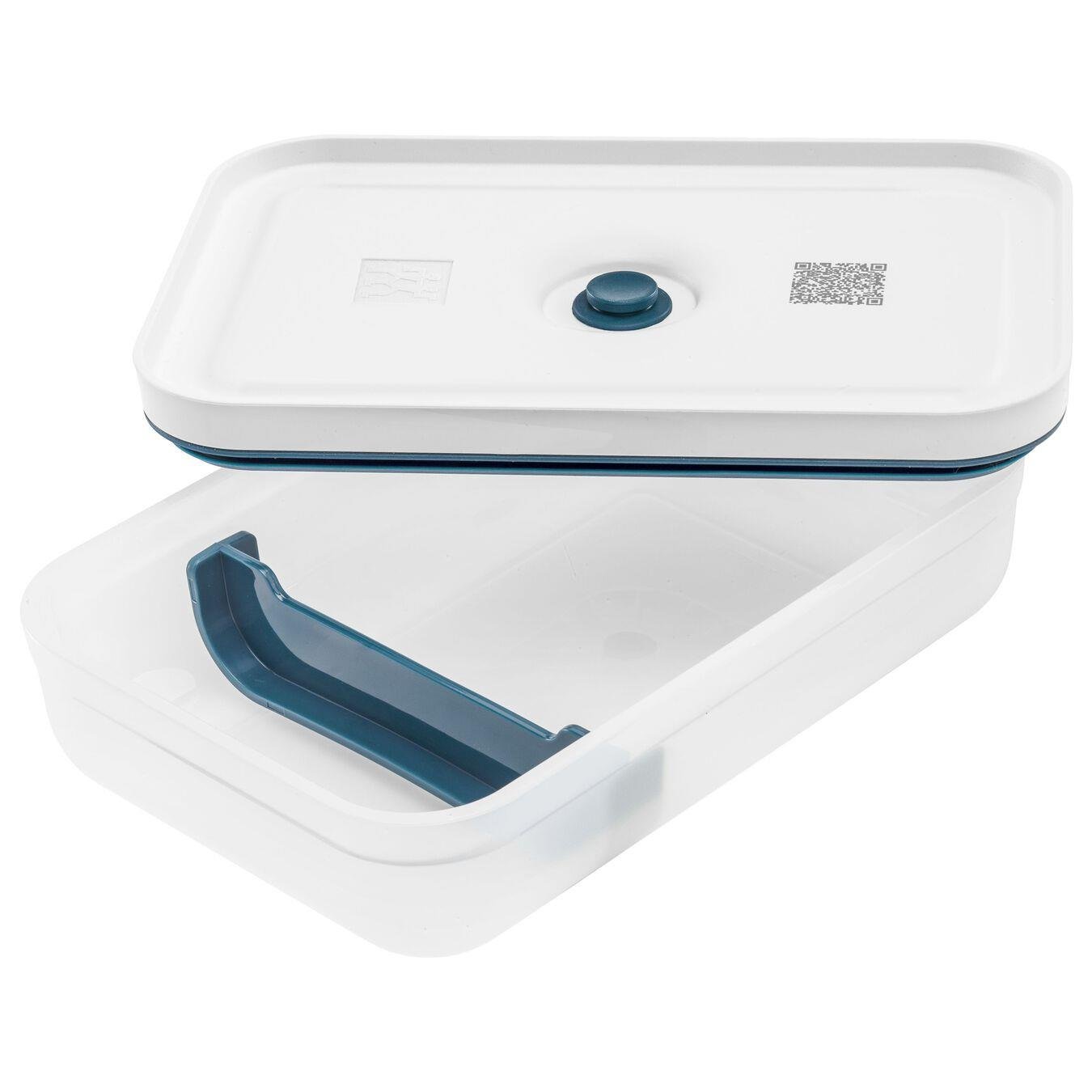 Zwilling Fresh & Save Vakumlu Yemek Taşıma Kabı, L Düz, Plastik, Yari Şeffaf-Akdeniz Mavisi