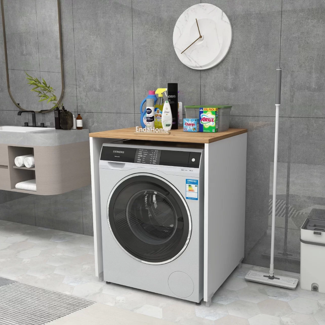 Enda Home Çamaşır Makinesi Dolabı 89x65 cm Çam - Beyaz