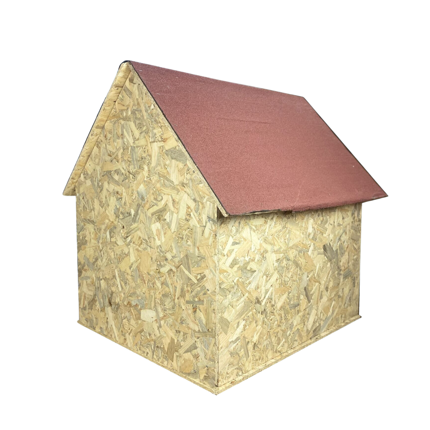 Melada Köpek Kulübesi Büyük Boy OSB XL Kırmızı Çatılı100x100x78 cm