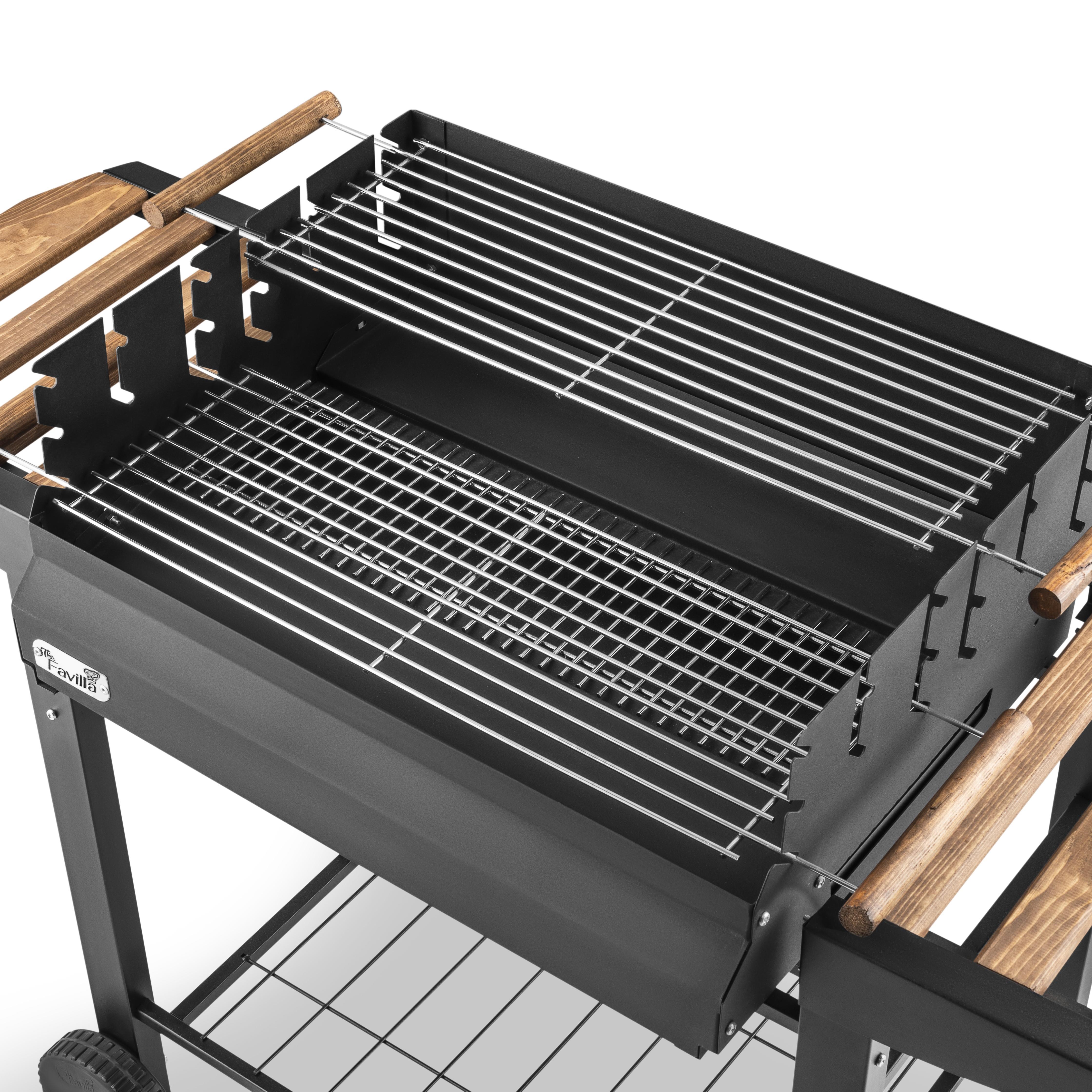 The Favilla Grillchi Standlı Yükseklik Ayarlı Çift Izgara Barbekü Mangal