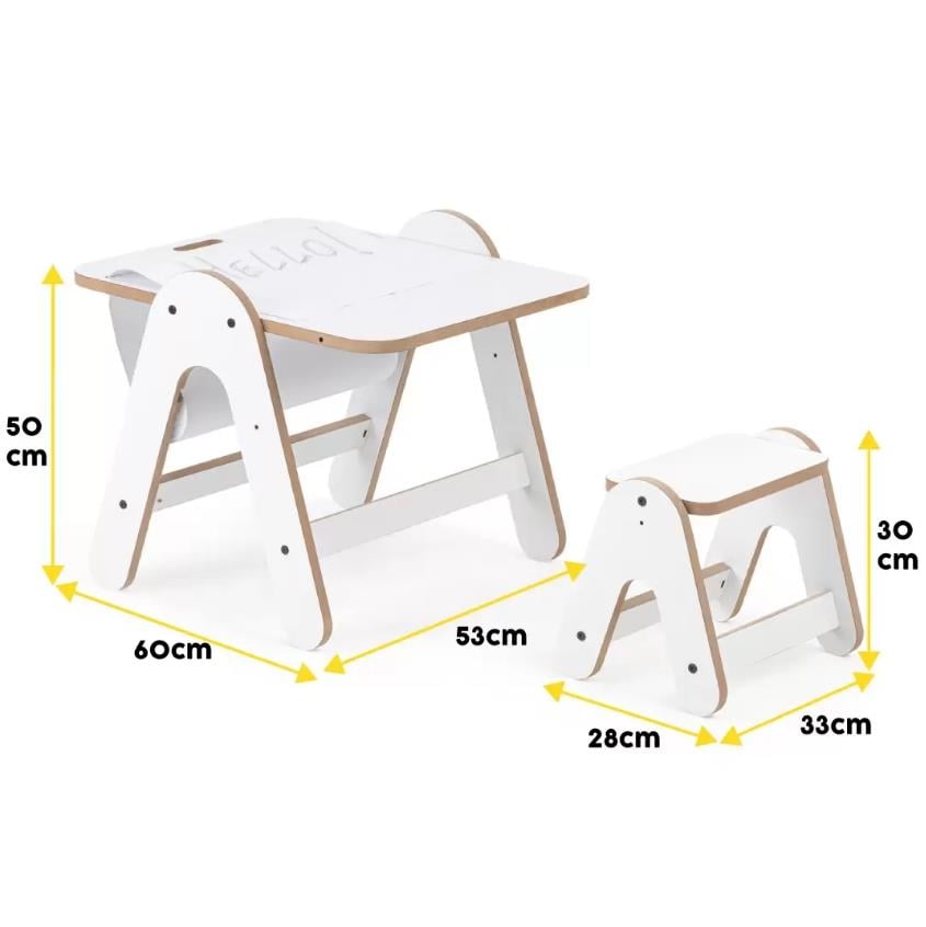 Mamatoyz Massam Beyaz Mdf Aktivite Masası