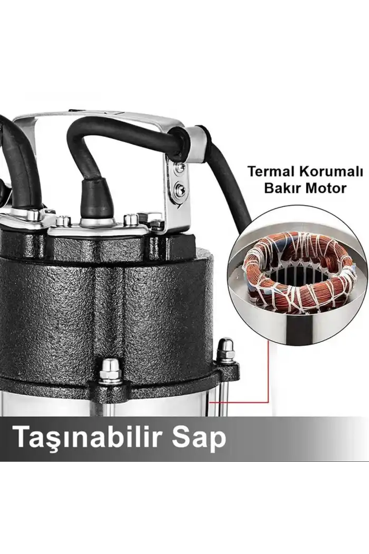 Duffmart V1100F Pis Su Foseptik Parçalayıcılı Açık Fanlı Dalgıç Pompa