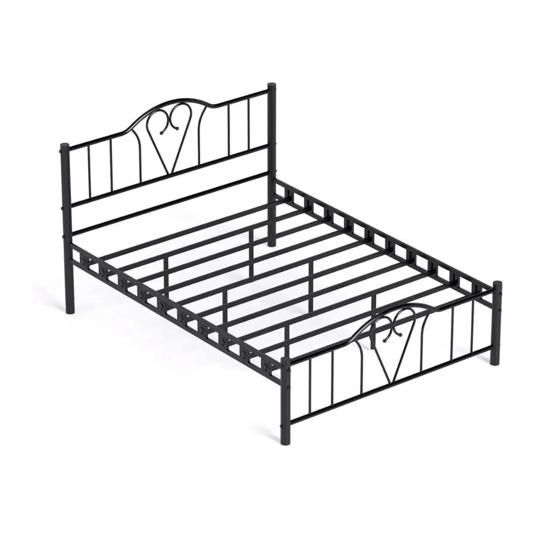 Reyo Orkide Çift Kişilik Ferforje   Siyah Metal Karyola 180x200