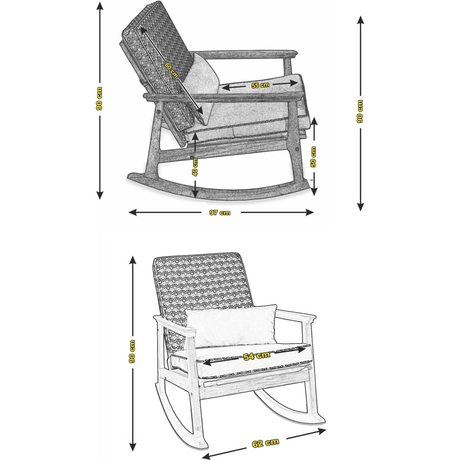 Asedia Iskandinav Lake Krem Dolgu Minderli Puflu Sallanan Sandalye Dinlenme Koltuğu