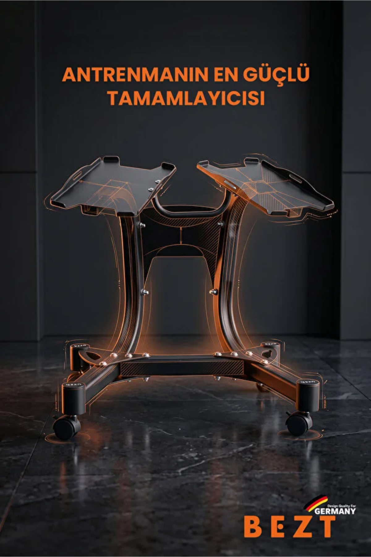 Bezt Pro Sports Ağırlık Standı 40 kg Ayarlanabilir Dambıl Seti Organizer Rafı Ev Tipi Fitness Depolama Standı
