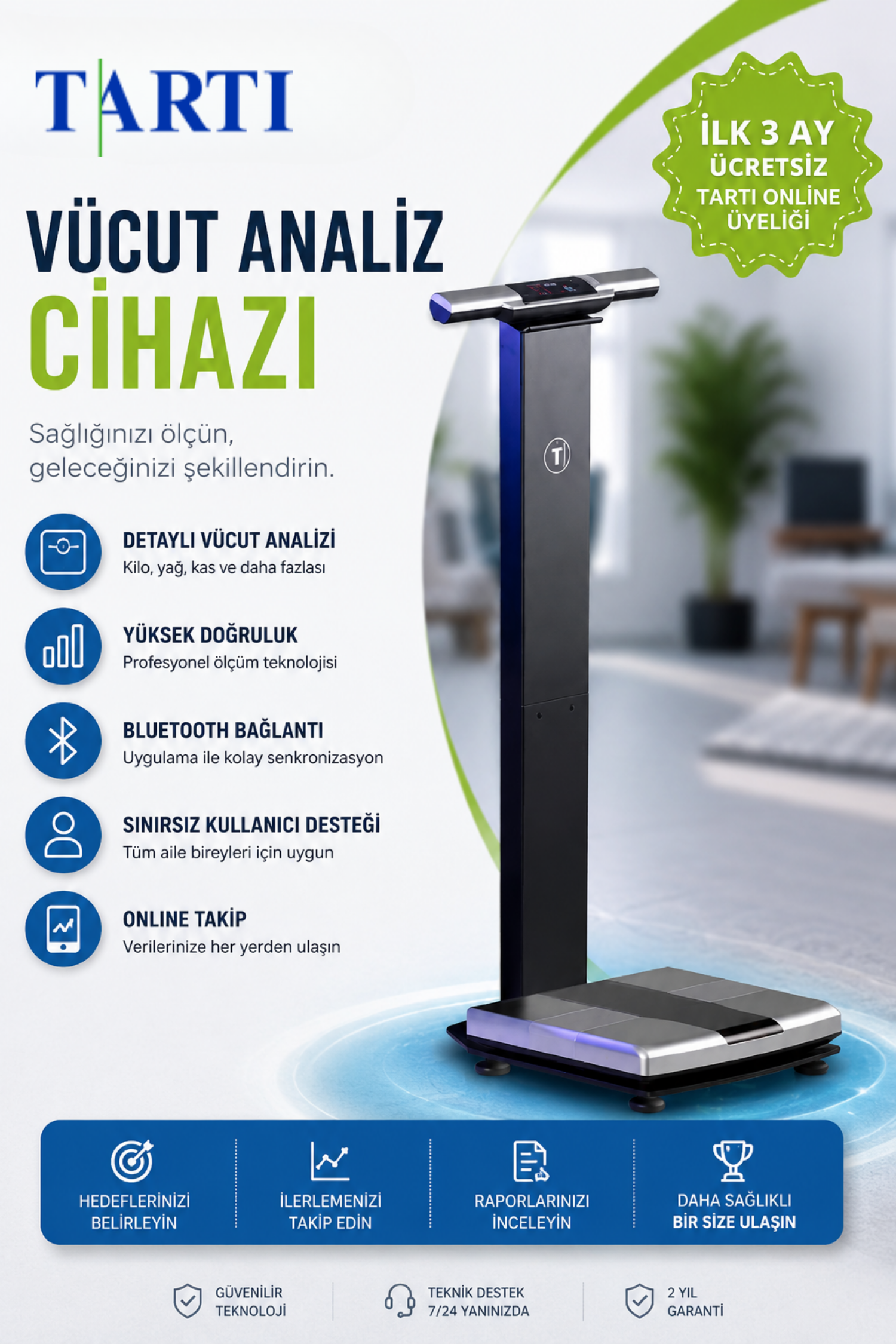 Tartı Fast Vücut Analiz Cihazı - Adaptörlü