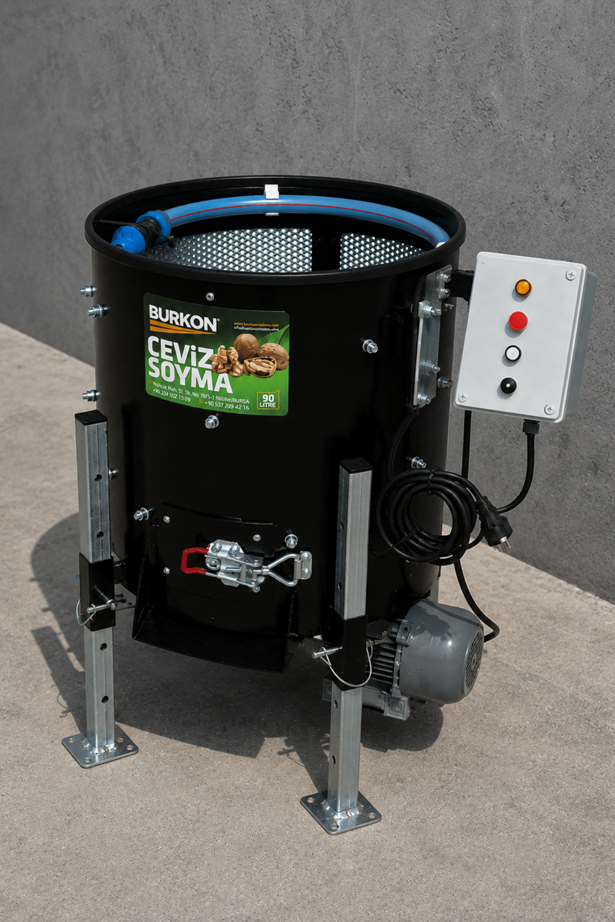 Burkon 90 Lt 35 Kg Devirli Ceviz Soyma Makinesi