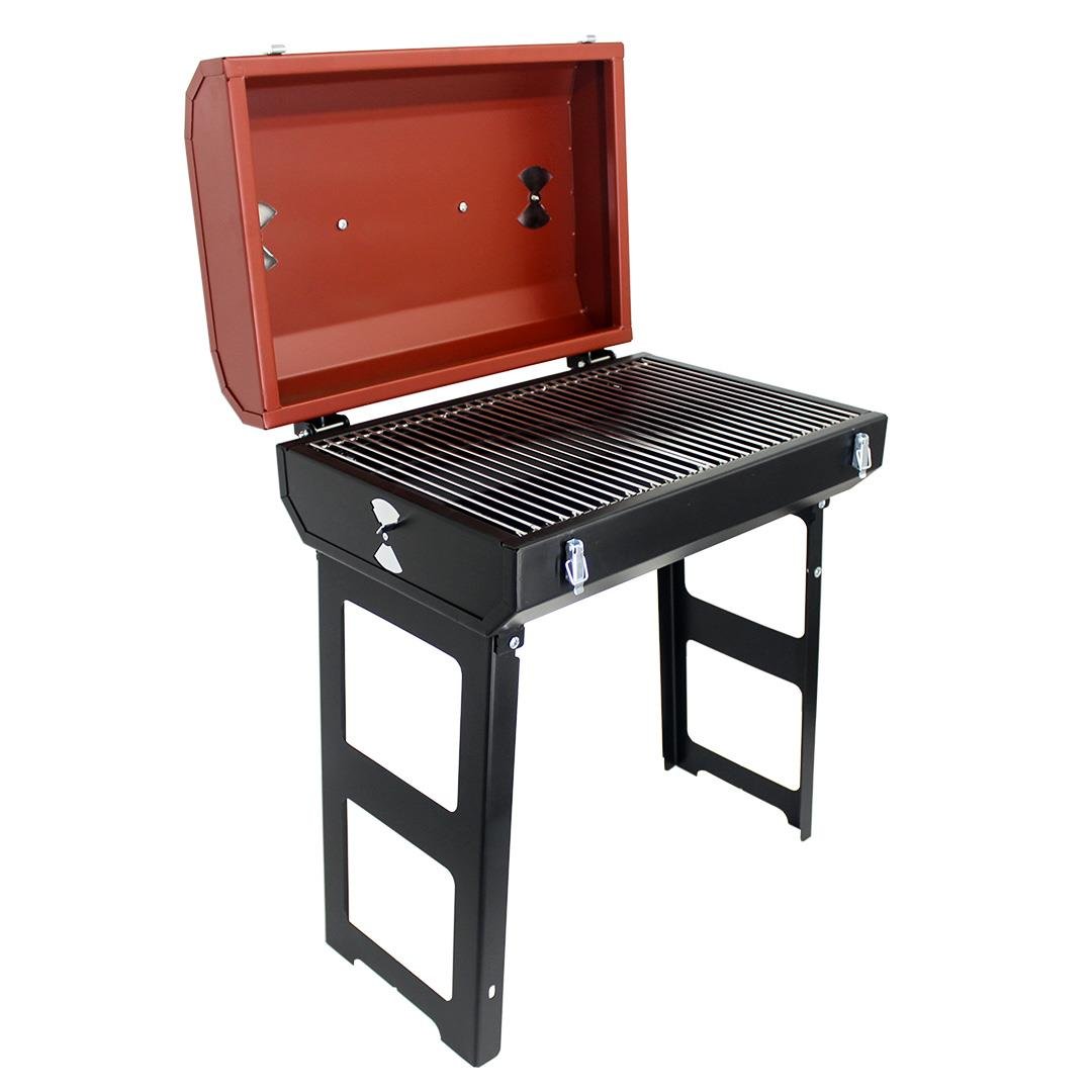 Grillmate Cookout Katlanır Ayak Kilitli Barbekü Mangal-Kırmızı