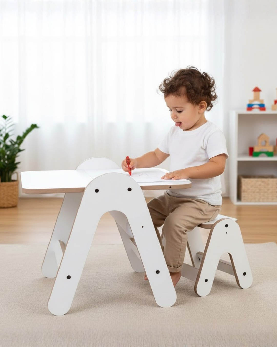 Mamatoyz Massam Beyaz Mdf Aktivite Masası