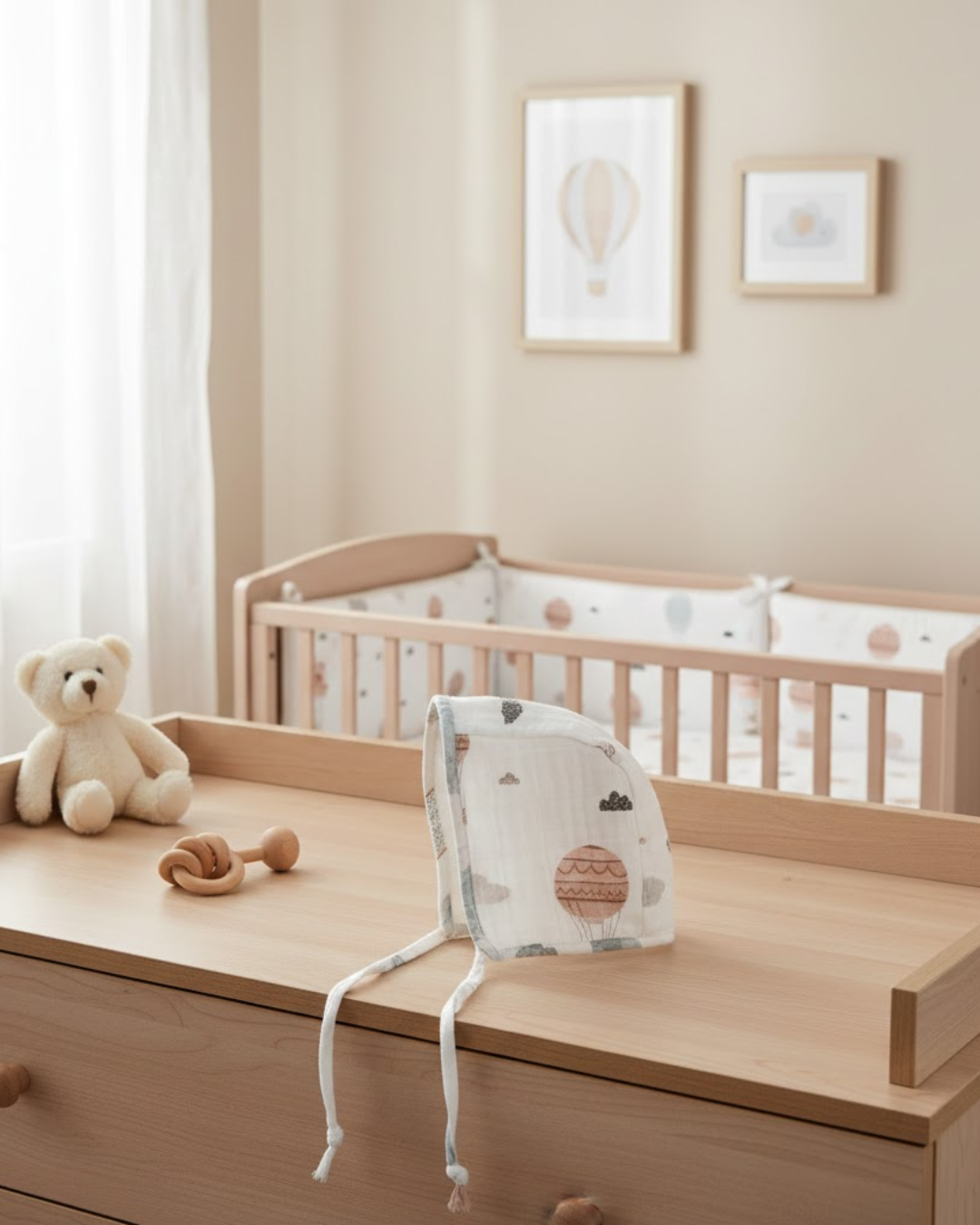 Reyo Beberotti Müslin Bebek Şapkası Balinalı